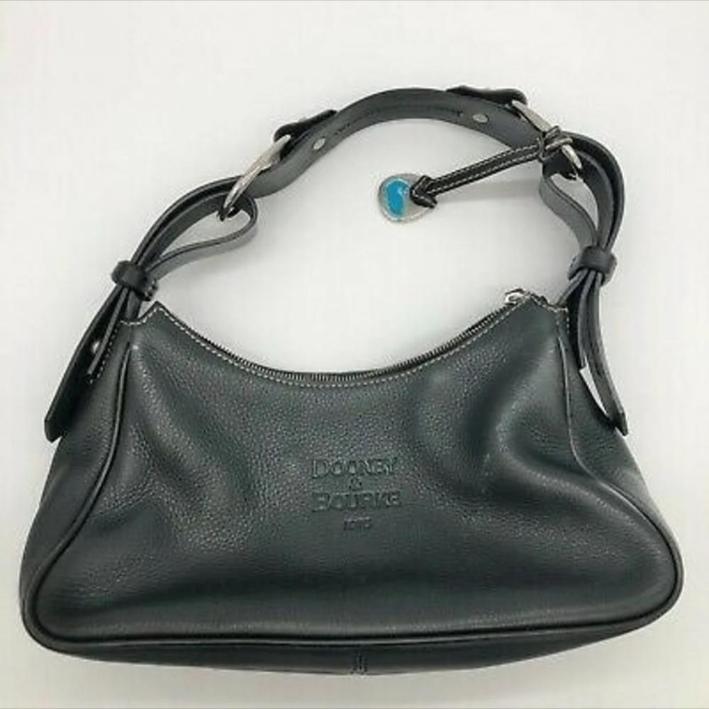 Dooney & Bourke 1975 Black Pebbled Leather Hobo Purse